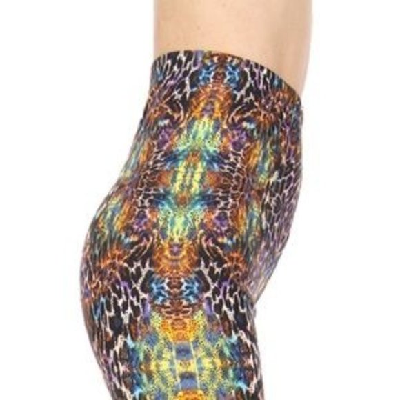 Reg One Size Womens Animal Print Leggings | Leopard Print Leggings | Leggings Bl - Picture 5 of 9